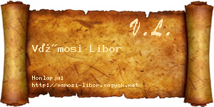 Vámosi Libor névjegykártya